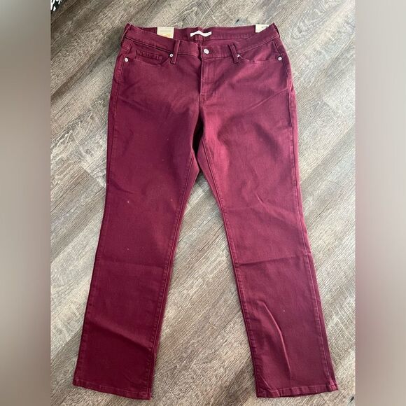 Levi's Plus Classic Straight Jeans Windsor Wine- Size 16W - Picture 4 of 13
